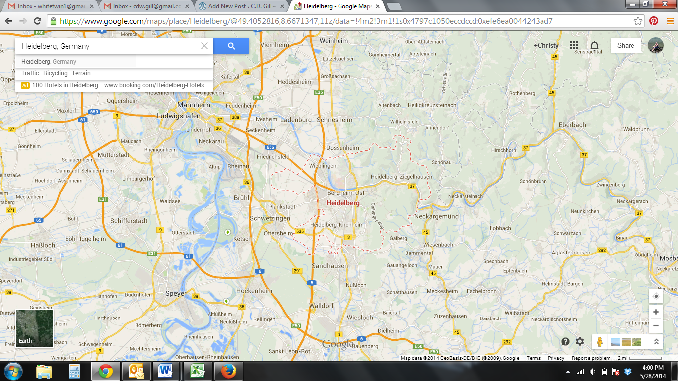 Heidelberg map - C.D. Gill